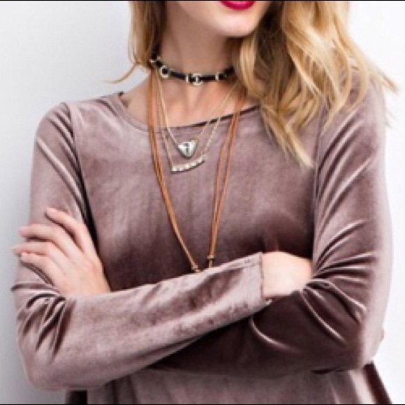 🌼  Velvet Double Ruffle Hem Dress - Picture 3 of 3